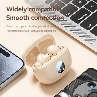 Sports Earphones High-End Noise-Cancelling Headset Wireless Bluetooth 5.3 Earbuds With Digital Display In-Ear Touch Headphones
