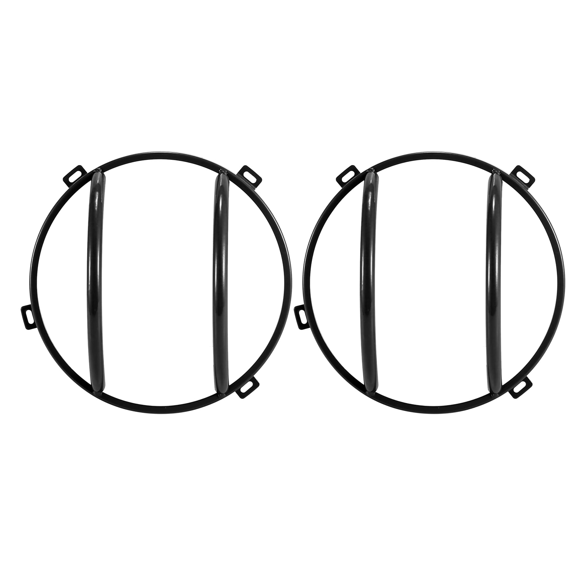 

X AUTOHAUX Headlight Grille Guard Protector Covers for Jeep Wrangler JK, Black Round Headlight Grille Covers, 1 Pair