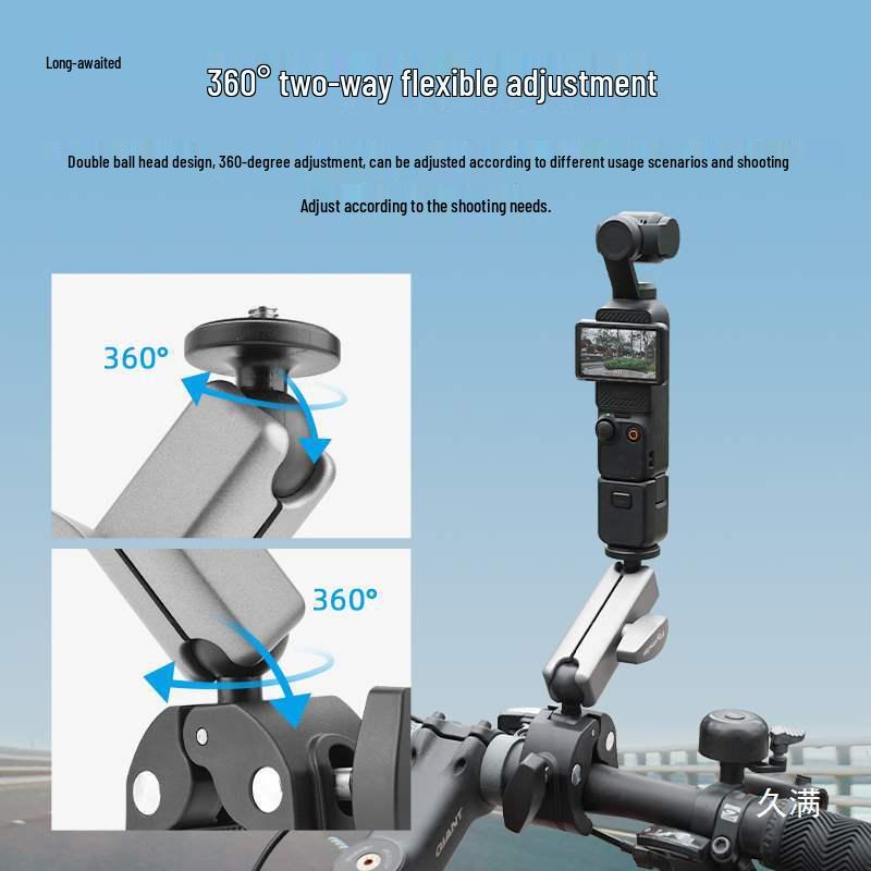 DJI Pocket 3 Action Camera Cycling & Motorcycle Mount Clip