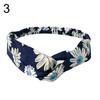 Fashion Women Flower Print Cross Knotted Headband Hair Band Elastic Headwear