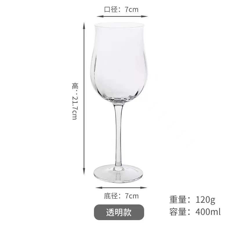 Petal Glass,Striped Tulip Handmade Phnom Penh Tall Red Wine,Ice Cream,Drinkware Champagne Glassware Creative Personality