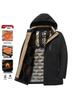Men's Winter Plus Size Graphene Padded Cotton Hooded Jacket for Middle-Aged & Elderly