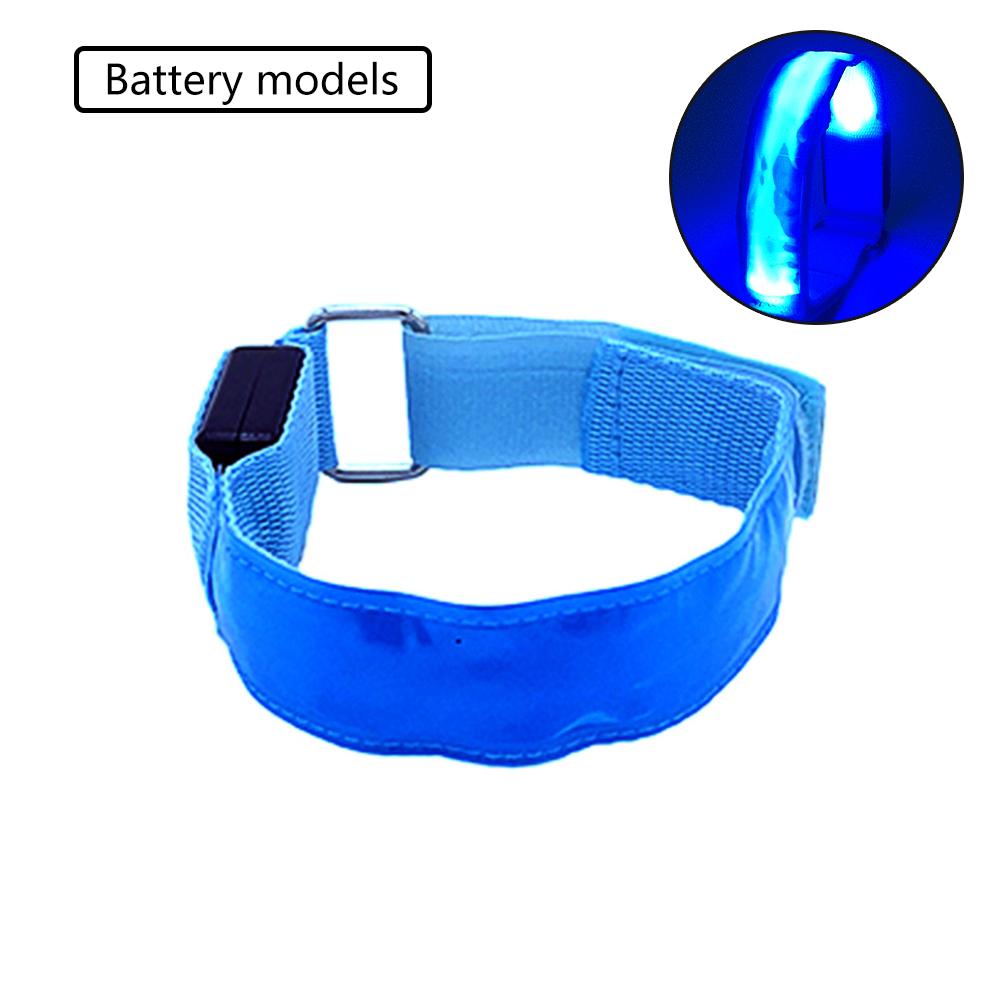 LED Reflective Bracelet Nylon Adjustable Armband Luminous Night Running Cycling Climing Strap Outdoor Sports  Bright Band