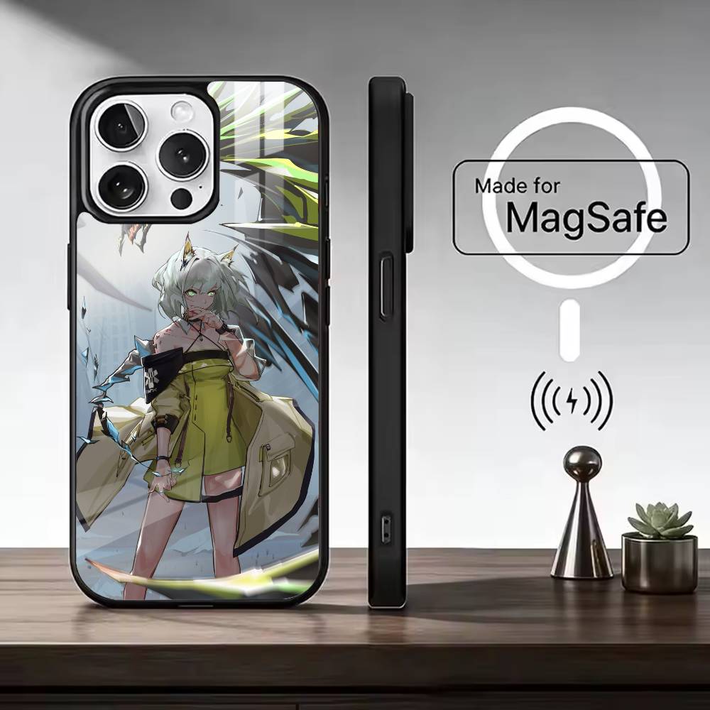 Game Arknights Phone Case For iPhone17,16,15,14,13,12,11 Plus,Pro Magnetic with Magsafe Wireless Charging
