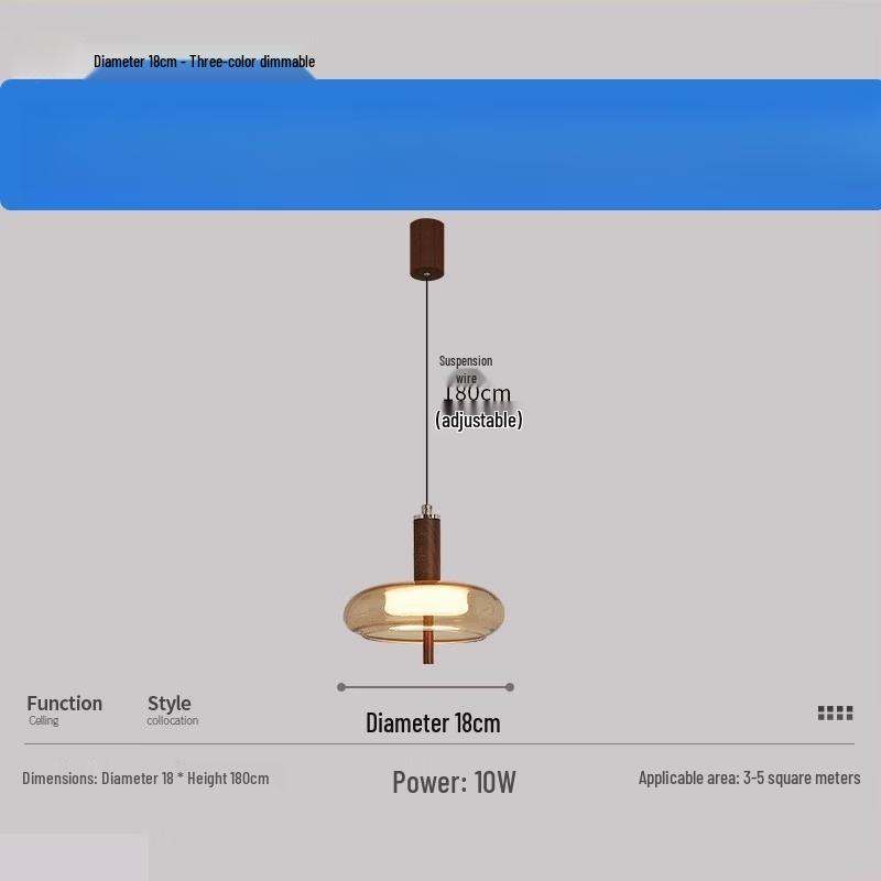 Dream Bubble Retro Walnut & Chrome 3-Color Dimmable LED Lamp