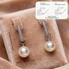 Imitation Pearl  Earrings For Women Fashion Luxury Cubic Zirconia Drop Earrings