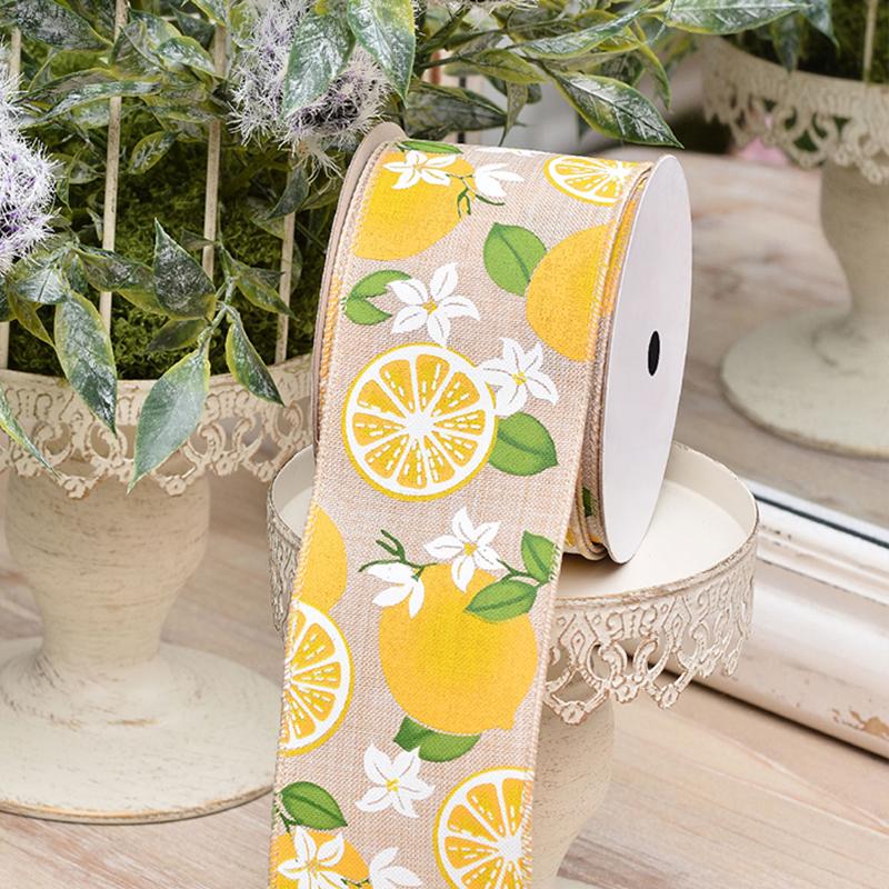 YAMA 2.5inch*10Yard Spring Wired Edge Ribbon for DIY Handmade Decoration for Gift Wrapping Craft Supplies & Materials Butterfly