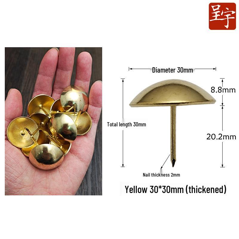 Antique-style Round Head Sofa Decoration Nails, Retro Pushpins, Thickened and Smooth Foam Nails, Furniture Hardware.
