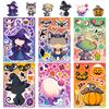 6Sheets Halloween DIY Puzzle Sticker Games 6 Pumpkin Ghost Mummy Witch Make A Face Funny Assemble Jigsaw Stickers Kids Toys