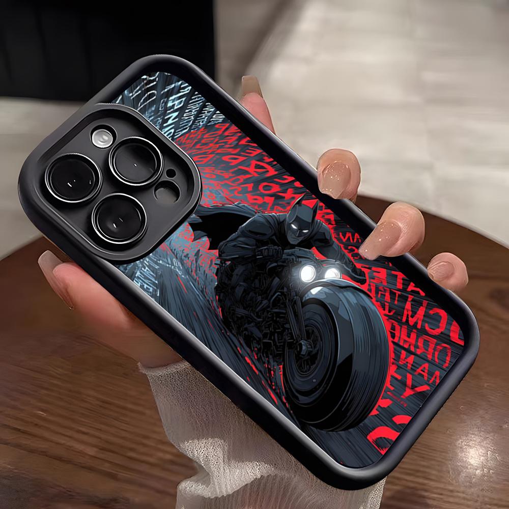 

B-Batmans Theme Phone Case For IPhone 17 Pro Max 15 Pro 16 14 Plus 12 13 Mini 11 Pro Shockproof Soft Cover iPhone 14