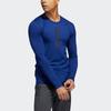 Adidas TF Warm Long Sleeve Slim Fit Casual Sports T-Shirt Men Tops Blue GT9517