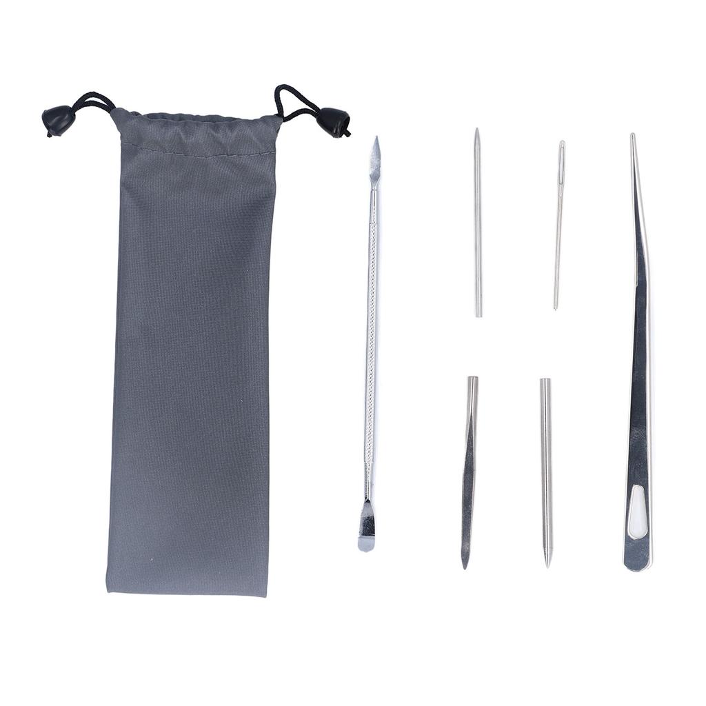 6PCS Paracord Stitching Set Stainless Steel Lacing Needles Smoothing Tool for DIY Paracord Work