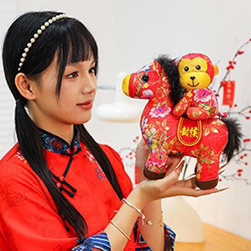 Chinese Horse Year Decorations Doll Car Ornaments Statue for Office Tabletop Blessing