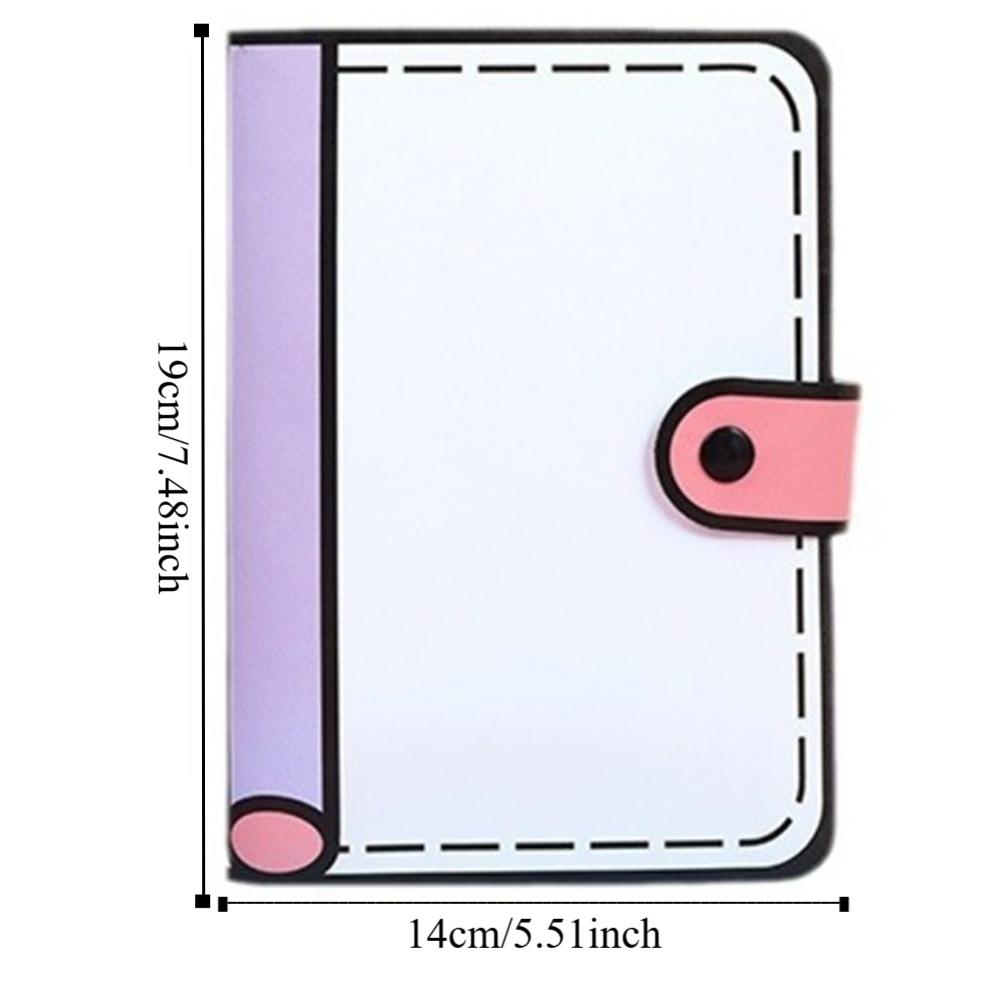 A6 Accounting Book 100Sheets Loose Leaf Notebook Multi-function PU Leather Notebook  Stationery