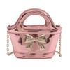 Laser Bag Childrens Bow Pairing With Trendy Chain Decoration For Go Out Play To