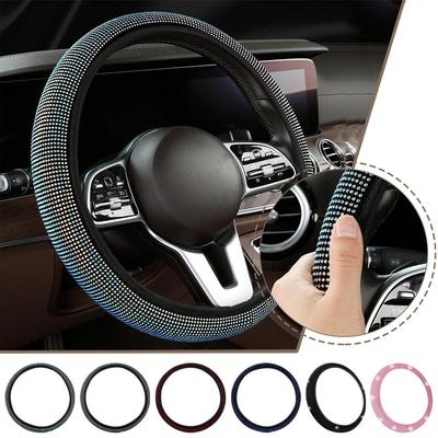 All Season Bling Steering Wheel Cover Protector Anti-slip Universal Steering /38cm Wheel Car Diameter Fit Size 15inch Cover D5X6