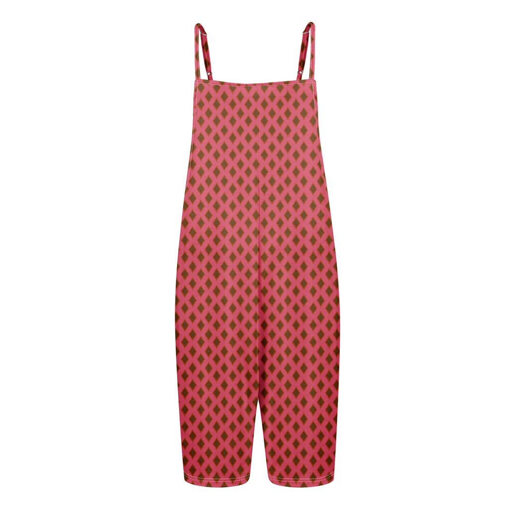 Strampler für Damen, Sommer, lässig, ärmellos, bequem, locker, Spaghettiträger, modischer Jumpsuit mit Taschen
