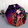 1pc Outdoor Umbrella with Demon Slayer Design - Automatic Opening/Closing, Portable 3-Fold Design, 8-Bone Iron Frame - Perfect Gift for Fans, Tra