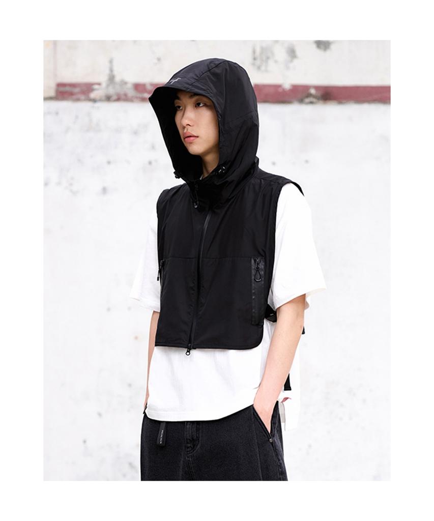 Offroad Side Strap Layered Hooded Vest_5Kd1414