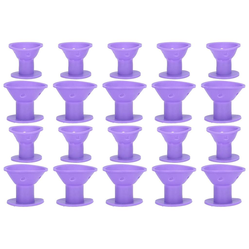 20 Pcs Soft Silicone Hair Curlers Set - Heatless Self Grip Curlers In Small and Large Sizes for All Hair Types, Portable and DIY Styling
