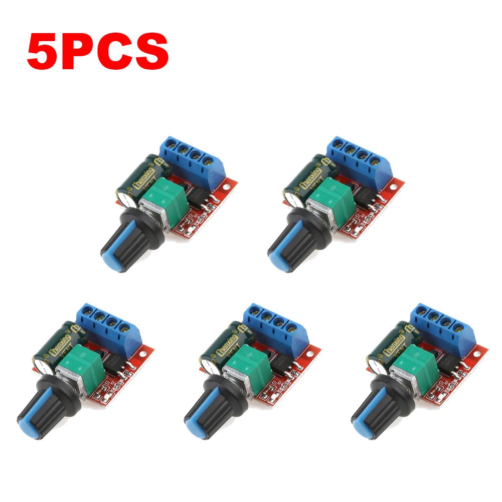1-5pcs 5A 90W PWM 12V DC Motor Speed Controller Module DC-DC 4.5V-35V Low Voltage Motor Speed Controller Adjustable Drive Module
