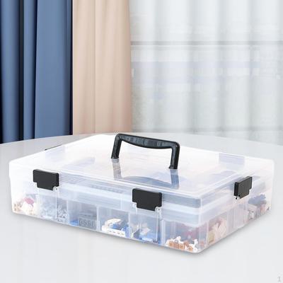 Aufbewahrungsbox für Bausteine Kinder Spielzeugbehälter Fächer Durchsichtliche Truhe mit Deckel Kleinteile Behälter Organizer