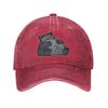 Klassische MEWGENICS Frank Baseballkappe Unisex-Stil Used-Denim Gewaschene Kopfbedeckung Outdoor-Workouts Verstellbare Passform Kappen Mütze