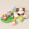 8pcsSet Picnic Party Pig Figure Toy Mini Figurine Desktop Model Ornaments Toys Boys Girls Christmas Gifts