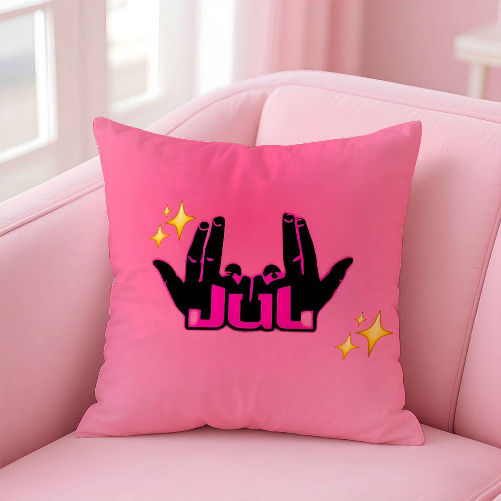 

J-JUL Rapper Pillow Case Pattern Printed Pillowcase For Living Room Sofa Cushion Cover & Bedroom Decor 12x12Inch