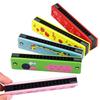 1pc Wooden Harmonica Musical Instrument 16holes Cartoon Cute Pattern for Beginners Music Teaching Aids School Rewards TMZ