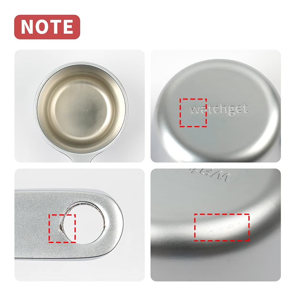 watchget Coffee Measuring Spoon, Straight Coffee Measuring Scoop, Canister Measuring Scoop, Approx. 15g Coffee Beans, Metal Scoop with Short Handle,