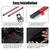 Luz Ambiental Decorativa Interior de Coche Retroiluminación Control por Música Aplicación RGB con USB Encendedor de Cigarrillos LED Luz Ambiental de Pie para Coche