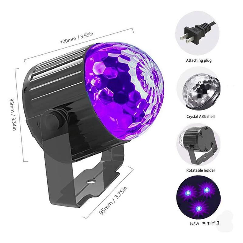 UV Siyah Işık, Fişli Işık 6W, Glow Parti için Siyah Taşkın Işık Neon Glow, Cadılar Bayramı, Floresan Poster, AB Tak