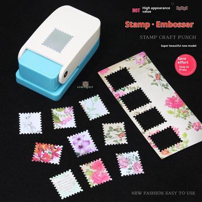 Rectangle Postage Stamp Punch Lever Action Craft Punch For Paper Crafting Scrapbooking Various Materials Punching Tool