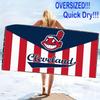 Cleveland Indians Print Beach Towel, Large Soft Quick Dry Towel for Beach Camping Swimming