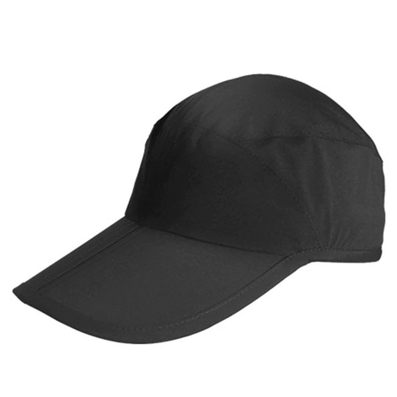 

Outdoor Sport Multifunction Waterproof Sun Protection Foldable Baseball Cap Man Woman Summer Seamless Soft-top Techwear Hat Adjustable чёрный