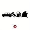 Lovely Mouse Black Car Decals Auto Window Bumper Body Removable Vinyl Decals Animal Auto Accessories Water-Repellent Ornament