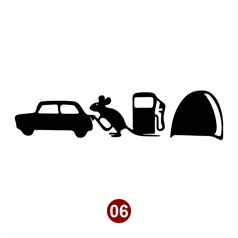 Lovely Mouse Black Car Decals Auto Window Bumper Body Removable Vinyl Decals Animal Auto Accessories Water-Repellent Ornament