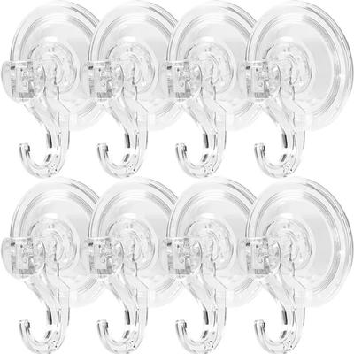 Ganchos de Ventosa Pesados Reutilizáveis Transparentes – 2 unidades para Cozinha, Banheiro, Janela, Vidro e Parede – Perfeitos para Toalhas