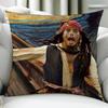 Cool JJack Sparrow Cushion Cover Birthday Anniversary Gifts Double Sided Printed Zipper Cushion Cover Soft Skin Bedding