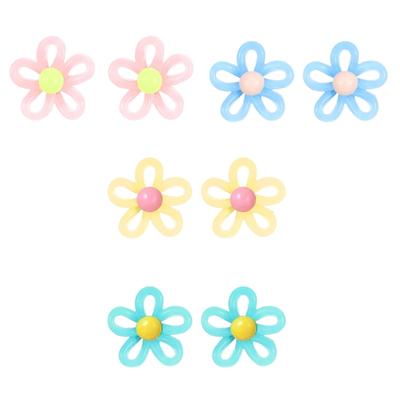 Geometric Earrings Ear Jewelry Flower Studs Earrings Unique Ear Pendant Acrylic Texture Ear Pin Gift for Fashion Lover
