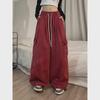 High Street Dopamine Dark Blue Unisex Wide-Leg Overalls - Thickened and Loose Fit for Autumn/Winter Casual Trend