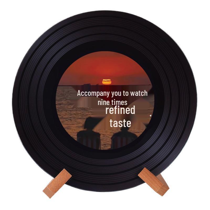Sunset Romance Vinyl Ornament: Personalized Home Decor Gift