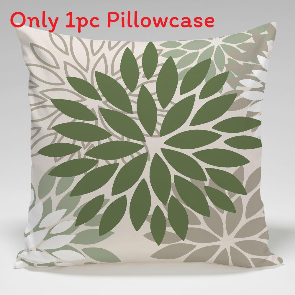 Geometric Color Flower Pillow Cover Polyester Fabric Modern Decor For Living Room