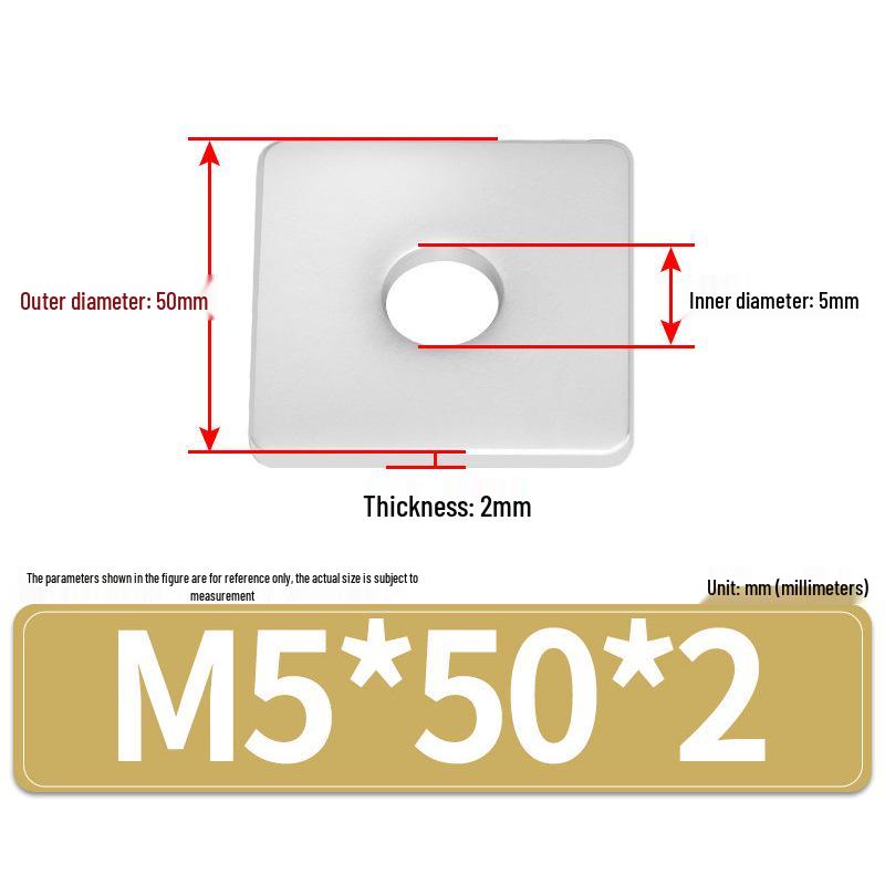 304 Stainless Steel Thickened Square Flat Washers M4-M24