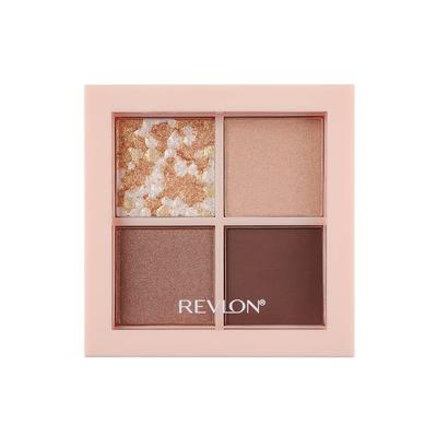 Revlon Dazzle Eyeshadow Quad 001 Glazing Brown Cor Nuance Bege Sombra de desenvolvimento japonesa Imagem 3,0g