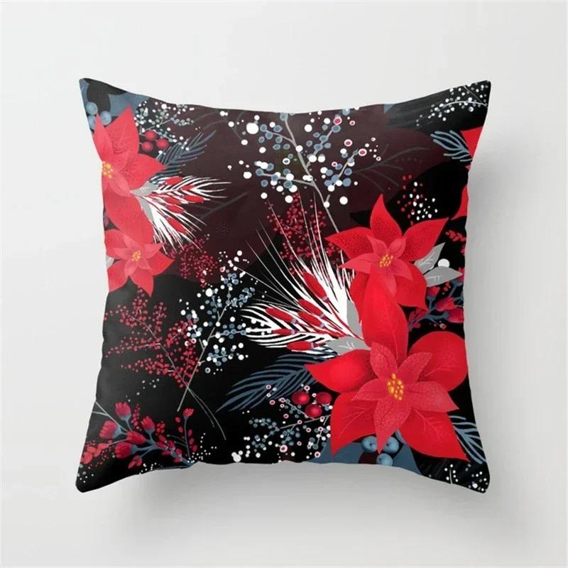 Cute Red Print Geometric Red Plaid Pink Lolita Pillow Cover Decorative Modern Nordic Throw Pillow Cover