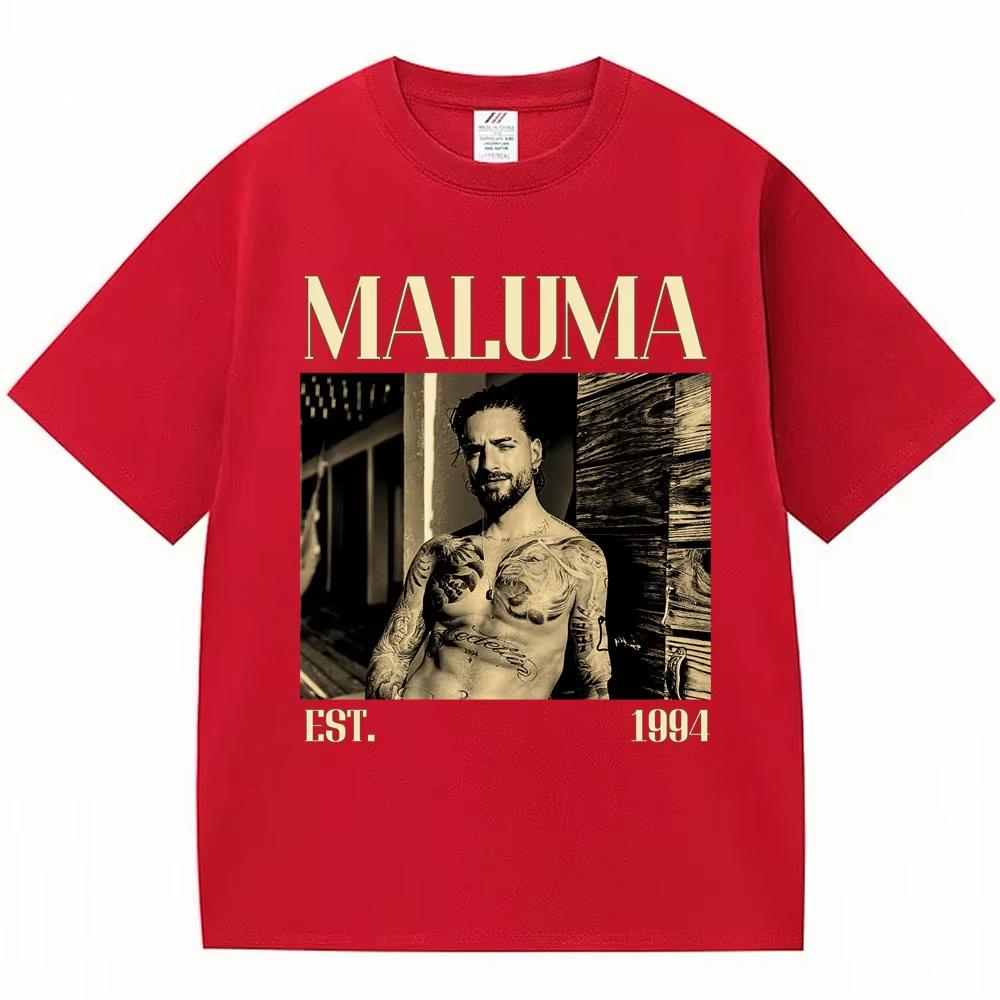 Rapper MALUMA Graphic T Shirts Men's Hip Hop Vintage Style Short Sleeve Fashion Gothic Oversized Cotton T-shirt Streetwear Male