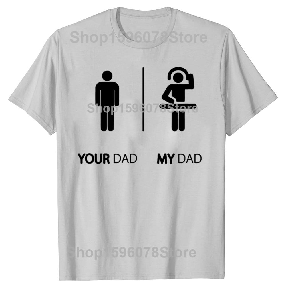 My Dad Is A DJ Funny Disk Jockey DJ T Shirts Short Sleeve Birthday Gifts Mens Clothing Fashion Casual Loose Oversized T Shirt