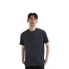 STONE ISLAND T-shirt Nera da Uomo con Logo Ricamato Top 781520957-V0029